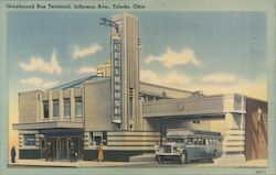 Greyhound Bus Terminal, Jefferson Ave. Postcard