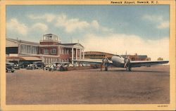 Newark Airport New Jersey Genuine Curteich-Chicago "C.T. Art-Colortone" Postcard Postcard Postcard