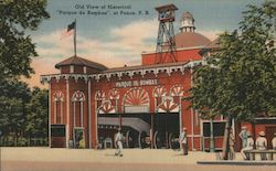 Old View of Historical "Parque de Bombas" Postcard
