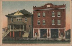 City Hall and Fire Station Wildwood, NJ Postcard Postcard Postcard