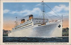 S.S. Mariposa Postcard