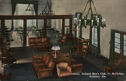 Interior, Enlisted Men's Club, Ft. McClellan Anniston, AL Postcard Postcard Postcard