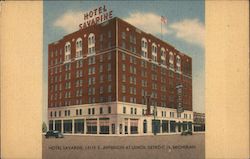 Hotel Savarine - 13115 E. Jefferson at Lenox Detroit, MI Postcard Postcard Postcard