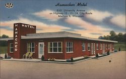 Hamcher Motel - 5101 University Avenue on Highway 12-13-14, city route Postcard