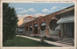 Service Club No. 1, The Infantry School Fort Benning, GA Postcard Postcard Postcard