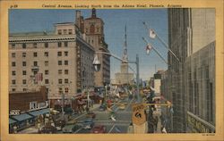 Central Avenue, Looking North from the Adams Hotel Postcard