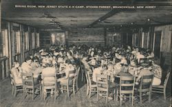 Dining Room, New Jersey State 4-H Camp, Stokes Forest Postcard