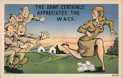 The Army Certainly Appreciates the WACs Postcard