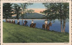 Lake Shore Bridle Path at Scaroon Manor Schroon Lake, NY Postcard Postcard Postcard