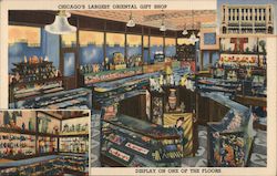 Chicago's largest Oriental Gift Shop - Display on one of the floors Postcard
