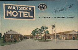 Watseka Motel - U.S. Highway 24 Postcard