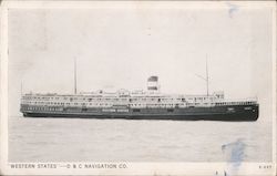 "Western States" - D & C Navigation Company Postcard