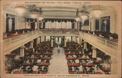 Main Restaurant and Sea Grill - Hotel Pieroni - 7 Park Sq. - Other Sea Grills at 13 Stuart St. and 601 Washington St. Postcard
