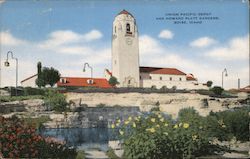 Union Pacific Depot and Howard Platt Gardens Boise, ID Postcard Postcard Postcard