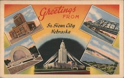 Greetings from So. Sioux City Nebraska South Sioux City, NE Postcard Postcard Postcard