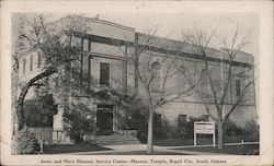 Army and Navy Masonic Sevice Center - Masonic Temple Postcard