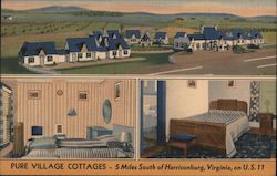 Pure Village Cottages - 5 miles south of Harrisonburg, Virginia on U.S. 11 Postcard Postcard Postcard