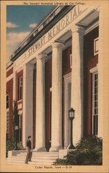 The Stewart Memorial Library at Coe College Postcard