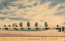 Pueblo Court Postcard