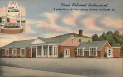 Van's Colonial Restaurant Harrisburg, PA Postcard Postcard Postcard
