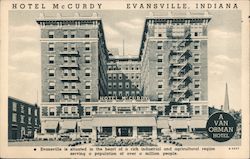 Hotel McCurdy Evansville, IN Postcard Postcard Postcard