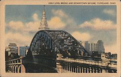 High Level Bridge and Downtown Skyline Postcard