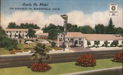 Santa Fe Motel, On Highway 99 Postcard