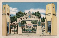 Entrance to Camp Grande Postcard