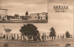 Harvey Line Motel Long Beach, CA Postcard Postcard Postcard