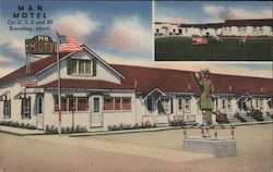 M & N Motel - On U.S. 2 and 89 Browning, MT Postcard Postcard Postcard