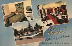 El Rancho Motel and Guest Ranch Beaumont, CA Postcard Postcard Postcard