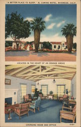 El Camino Motel Riverside, CA Postcard Postcard Postcard