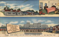 Covey's New America Motor Lodge and Coffee Shop Salt Lake City, UT Postcard Postcard Postcard