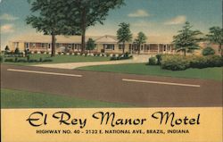 El Rey Manor Motel Postcard