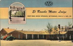 El Rancho Motor Lodge - East End on U.S. No. 30 Rock Springs, WY Postcard Postcard Postcard