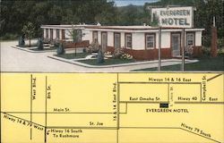 Evergreen Motel Rapid City, SD Postcard Postcard Postcard