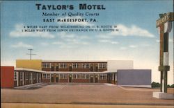 Taylor's Motel - Member of Quality Courts - 8 miles east from Wilkinsburg on U.S. Route 30 - 7 miles west from Irwin Exchange on Postcard