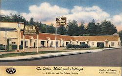 The Villa Motel and Cottages - U.S. 101 No. end Port Orford, Oregon Postcard Postcard Postcard