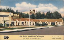 The Villa Motel and Cottages - U.S. 101 No. end Port Orford, Oregon Postcard