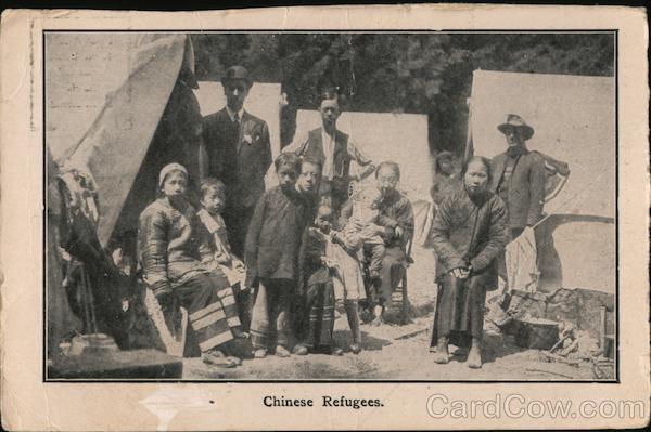Chinese Refugees San Francisco California 1906 San Francisco Earthquake