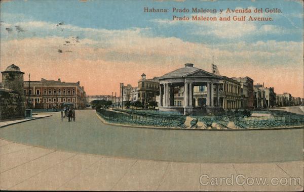 Prado Malecon and Gulf Avenue Havana Cuba