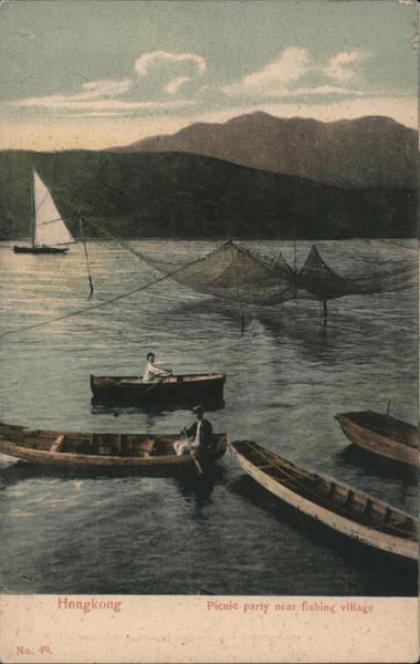 Picnic Party Near Fishing Village Hong Kong China