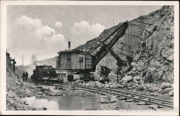 Shannon Power Scheme - shovel excavator working in rock Ireland