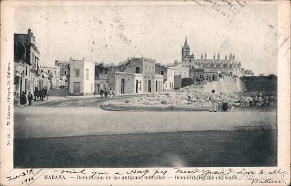 Demolishing the old walls Havana Cuba