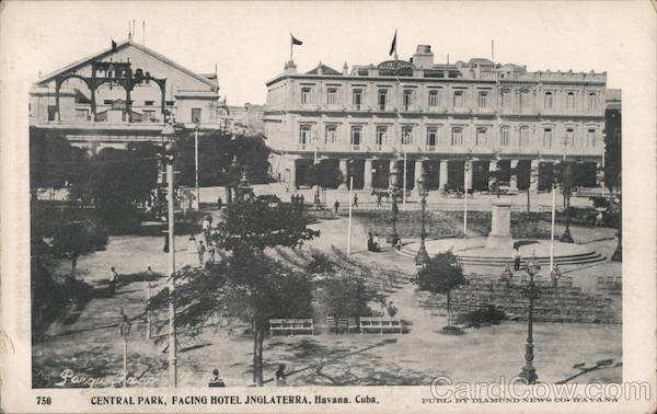Central Park, facing Hotel Inglaterra Havana Cuba