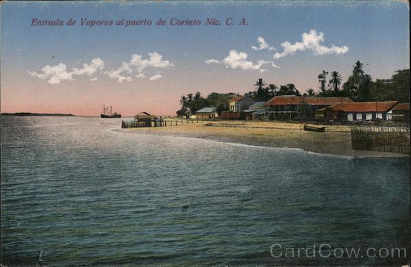 Entrada de Vapores al puerto de Corinto Nicaragua Central America