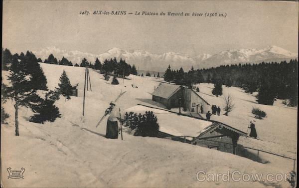 Le Revard plateau in winter (1568 m) Aix-les-Bains France