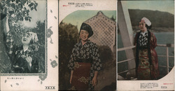 Lot of 3: Japanese Women Postcard Postcard Postcard