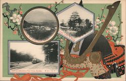 Three sights from Hakone, Himeji, Kynshu Postcard