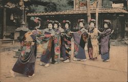 A group of Japanese geishas Postcard